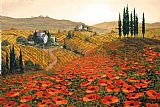 Unknown Artist Hills of Tuscany II painting